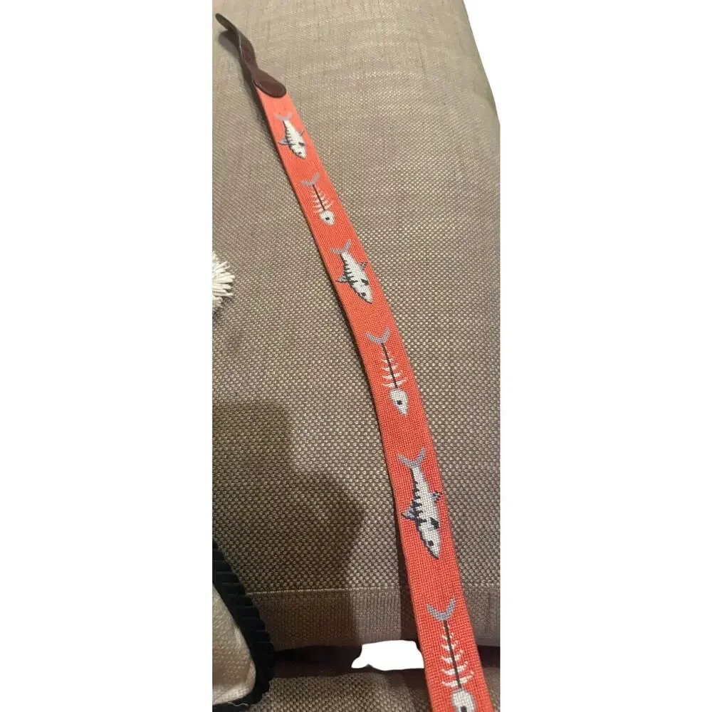 SMATHERS & BRANSON Bonefish Needlepoint Belt